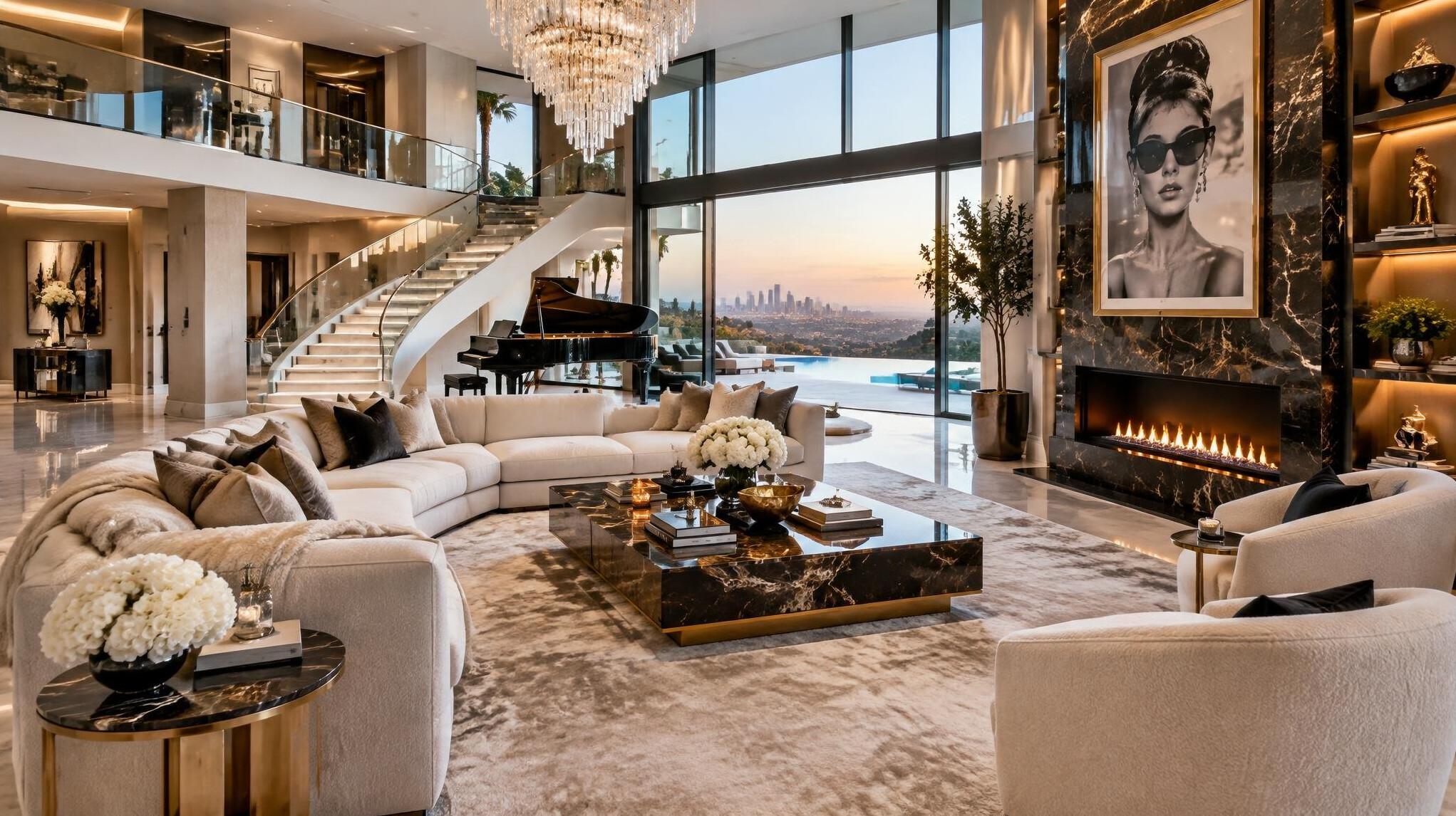 luxury celebrity home interior