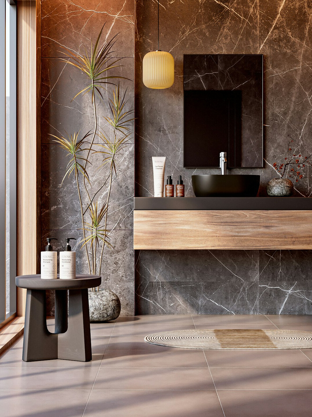 luxury bathroom with marble