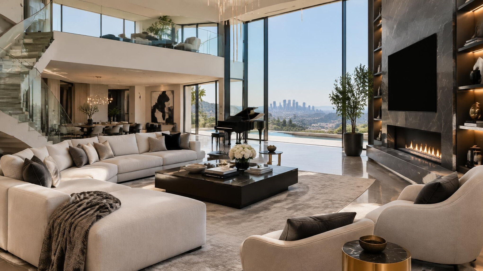 celebrity mansion living room