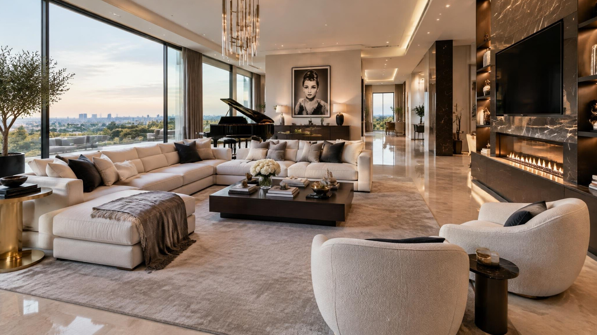 celebrity home living room